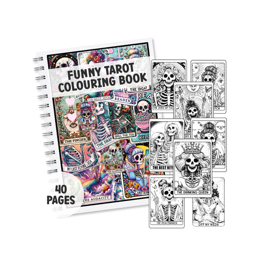 Funny Tarot Card Colouring Book 40oz Tumbler