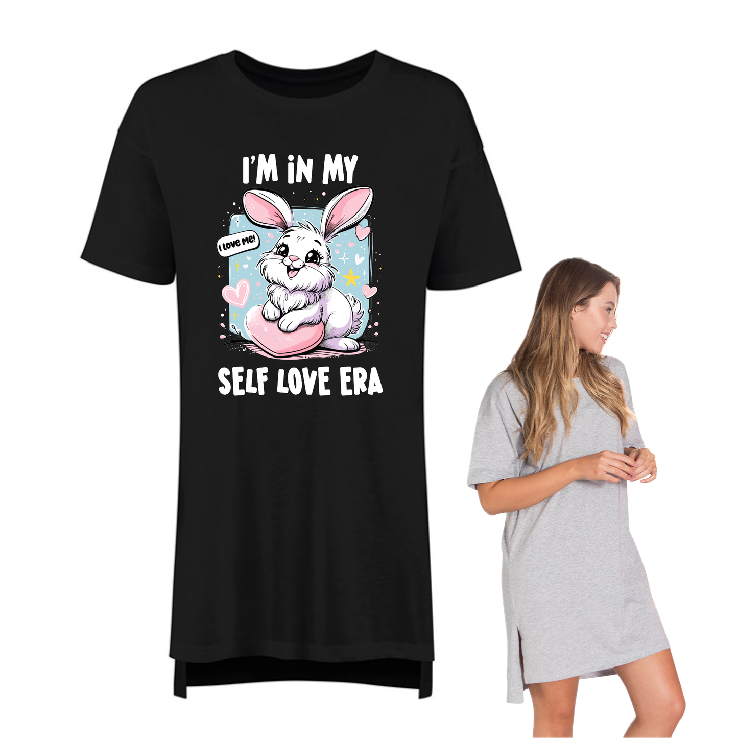 Night Dress Tee - In My Self Love Era Bunny