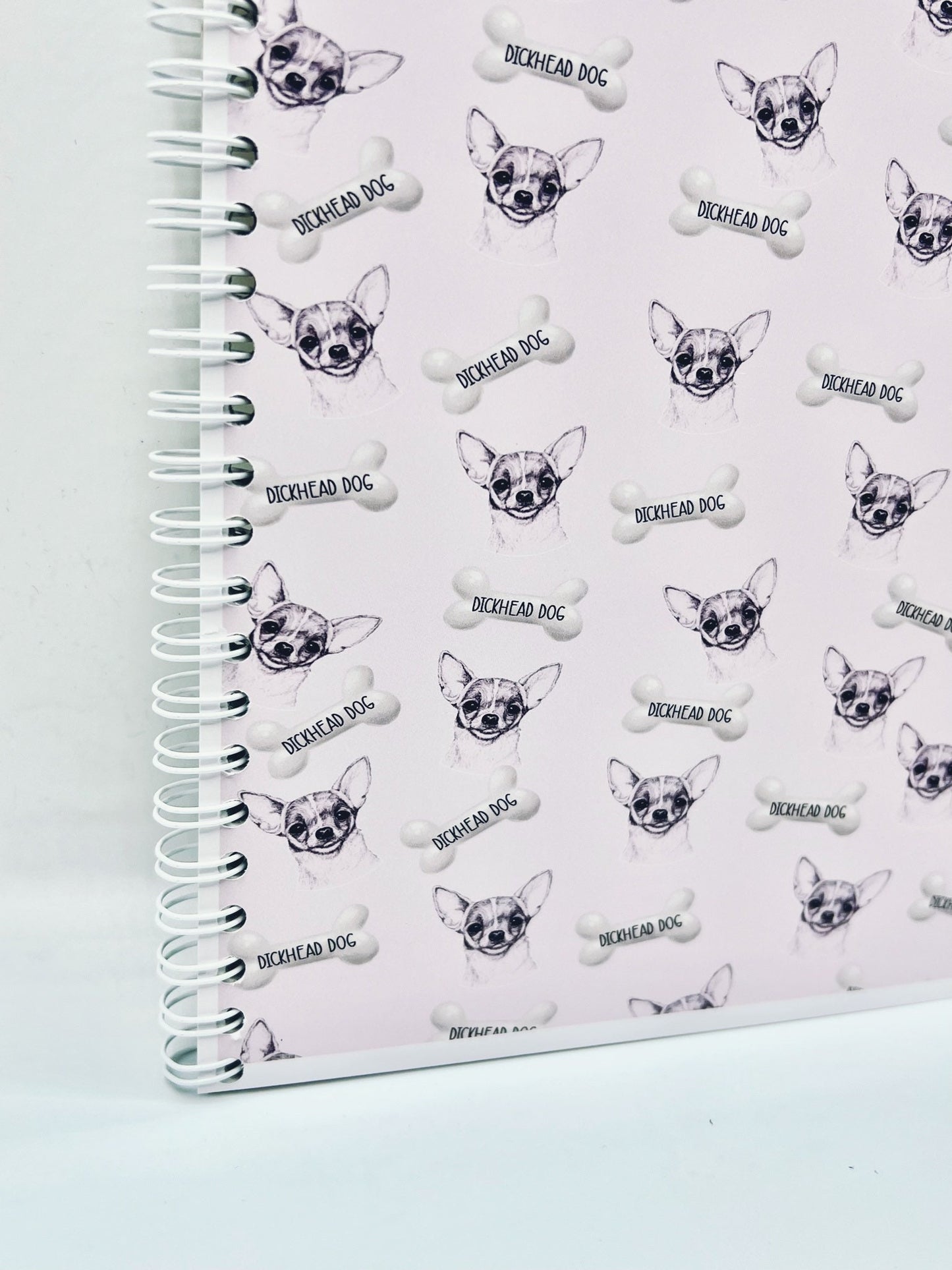 Dickhead Dog | Chihuahua | Bone Print Notebook | Writing Notes | Funny Gift | Funny Notebook | Birthday | Mother's Day | Student | Office