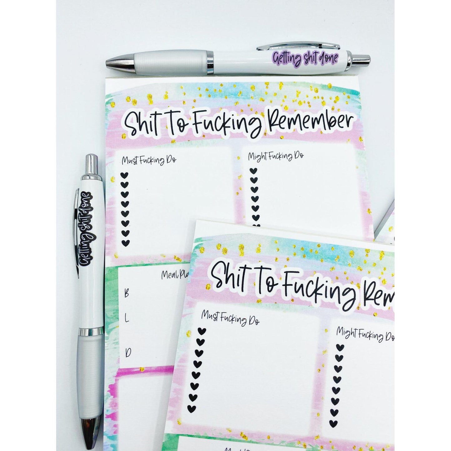 Notepad - Shit to fucking remember (rainbow design)